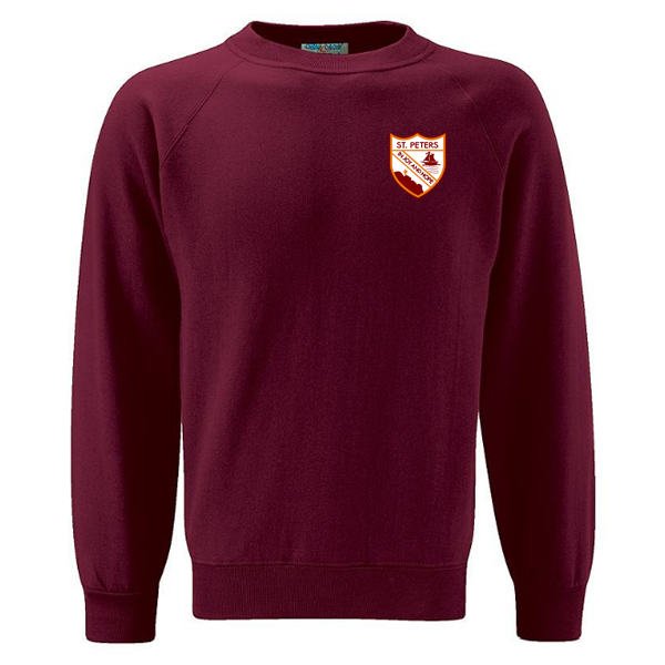Burgundy Sweatshirt Uniform St Peters (Noctorum)