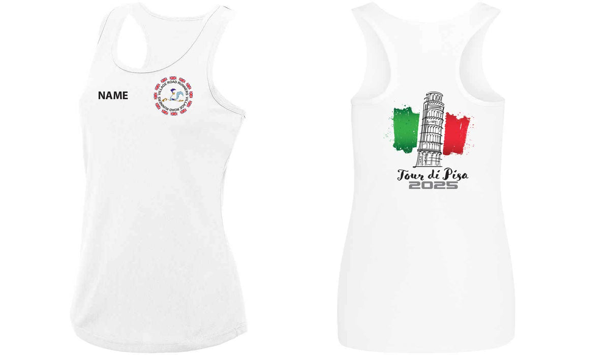 VRR Mens Vest Pisa Back Print