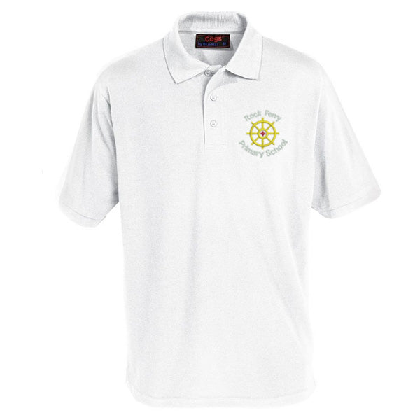Rock Ferry White Polo Shirt
