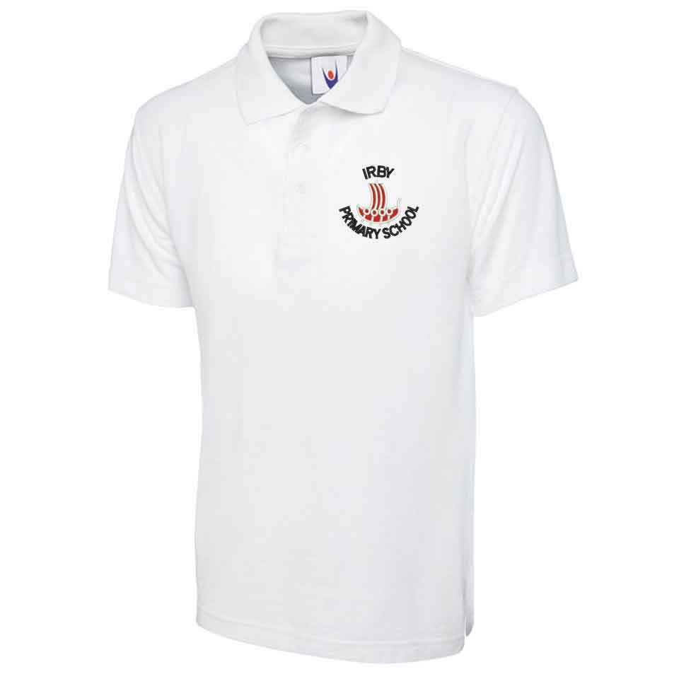 Irby Primary White PE Polo Shirt
