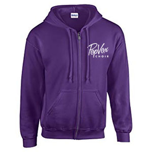 Pop Vox Purple Zipped Hoodie