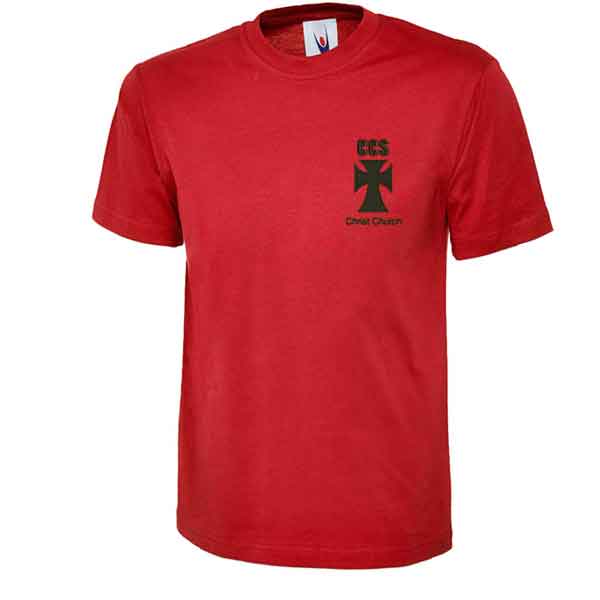 Christchurch Red PE Shirt