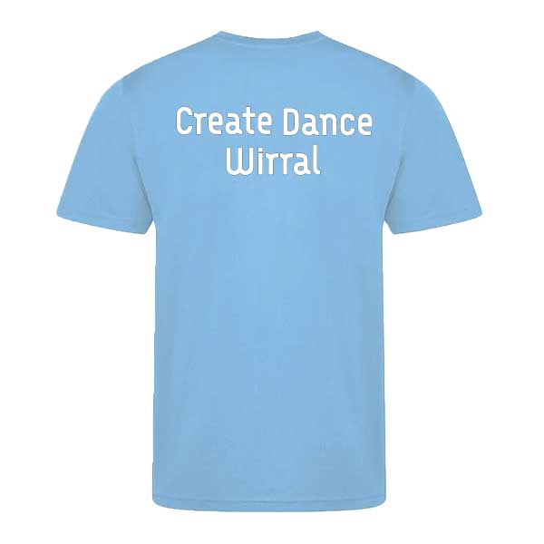 Create Dance Sky Blue Adult Size T Shirt