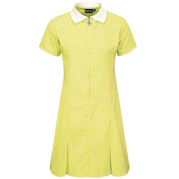 Gingham Yellow Avon Summer Dress