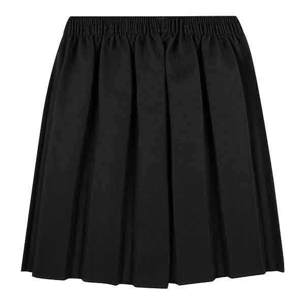 Elasticated Black Box Pleat Skirt