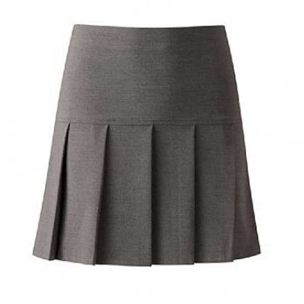 Girls Infants and Junior Pleated Grey Skirt