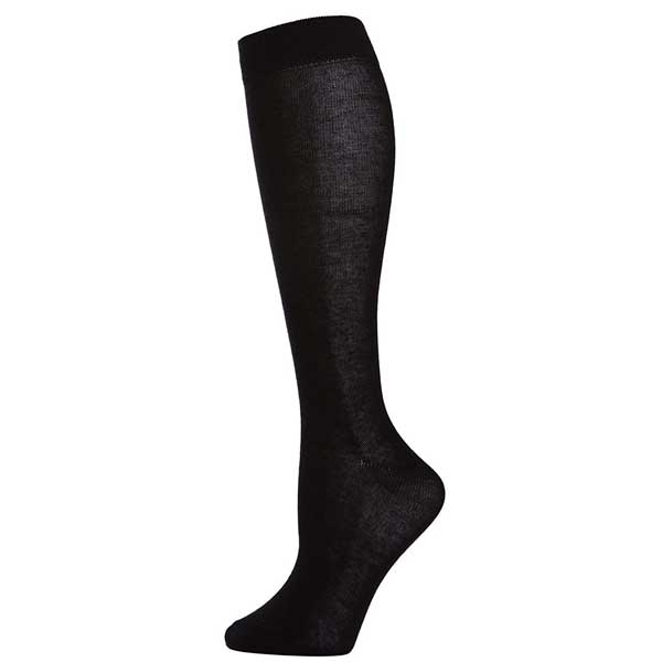 Girls Knee length Black Socks 3pk