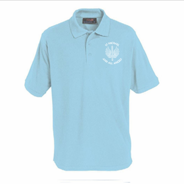 St Michael & All Angels Polo Shirt Blue