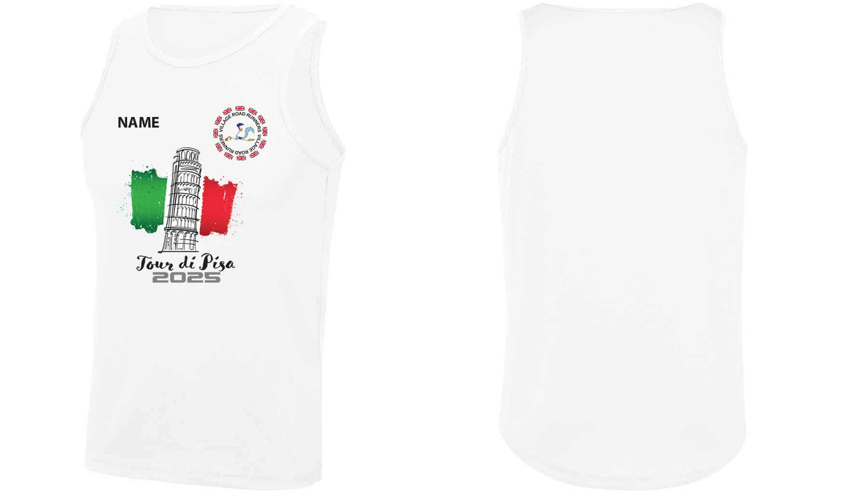 VRR Mens Vest Pisa Front Print