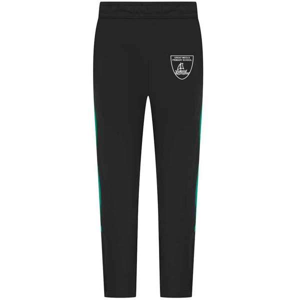 Great Meols Emerald and Black Kids Knitted Tracksuit Pants