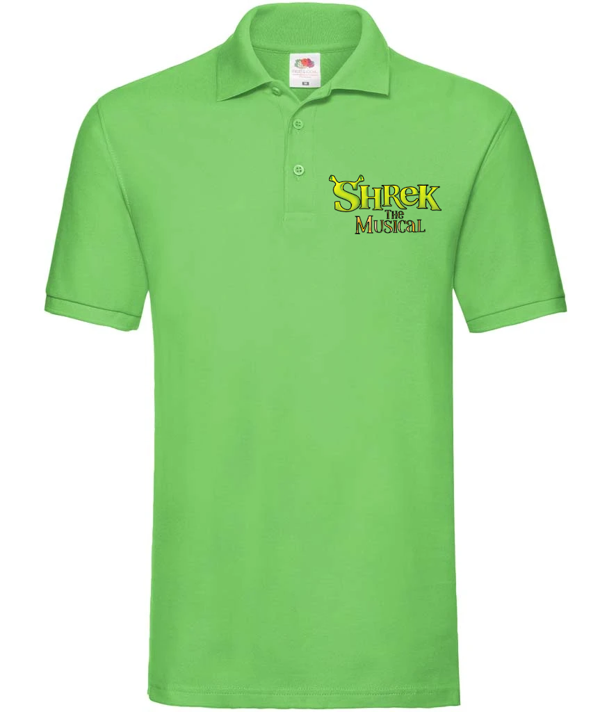 Shrek the Musical Lime Green Poloshirt Right Breast Print