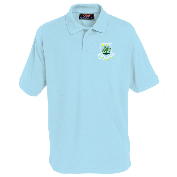 Sky Blue Polo Devonshire Park Right Breast Print