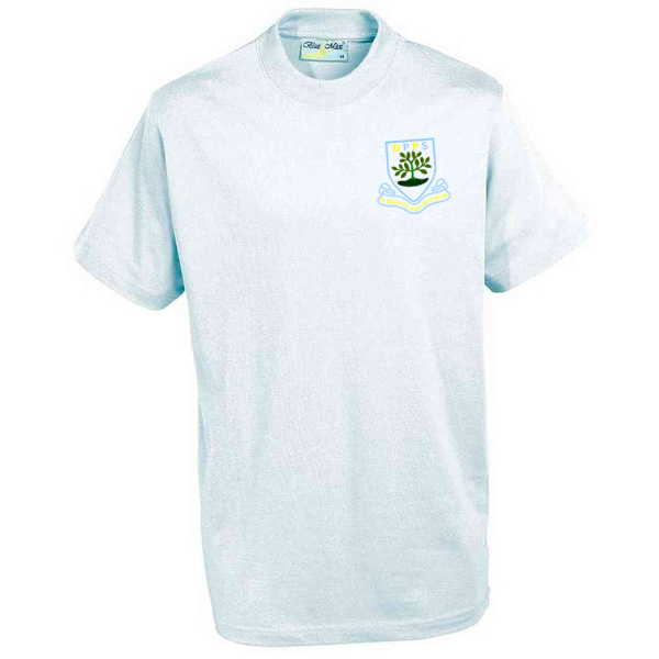 White PE T-Shirt Devonshire Park Right Breats Print