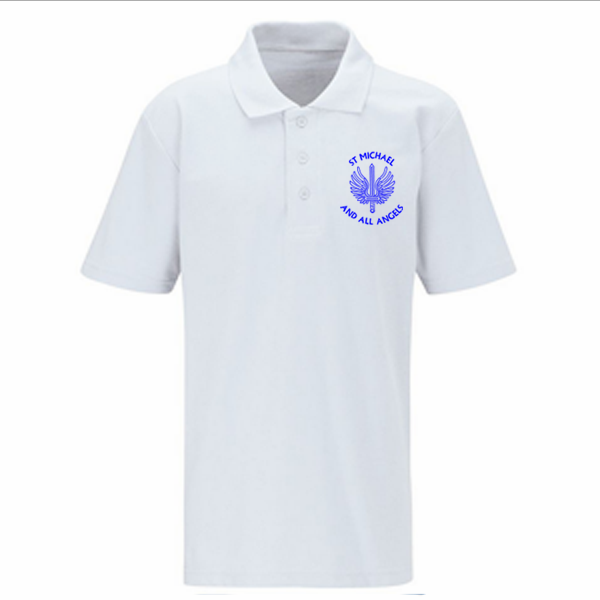 St Michael & All Angels White Polo Shirt