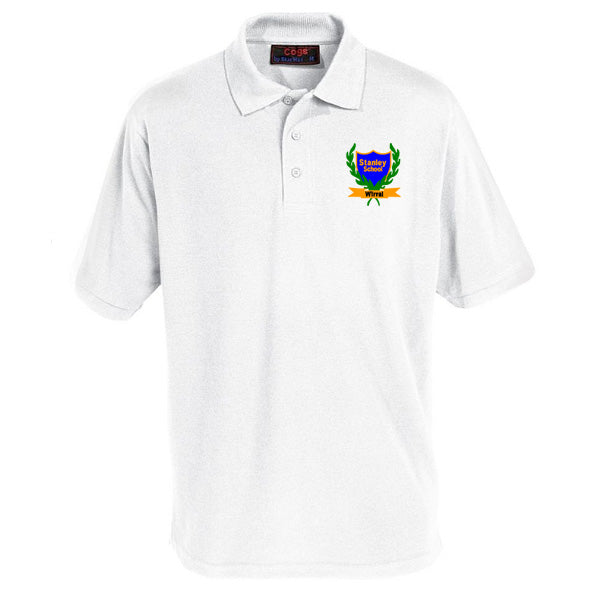 Stanley School White Polo Shirt