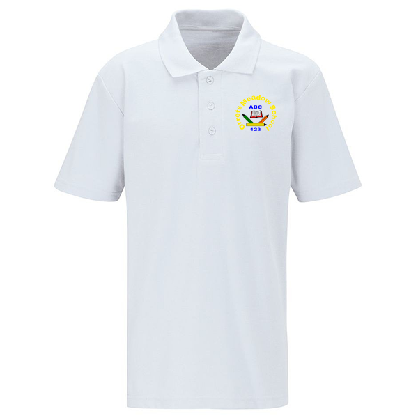 White Polo Unisex Uniform Orrets Meadow