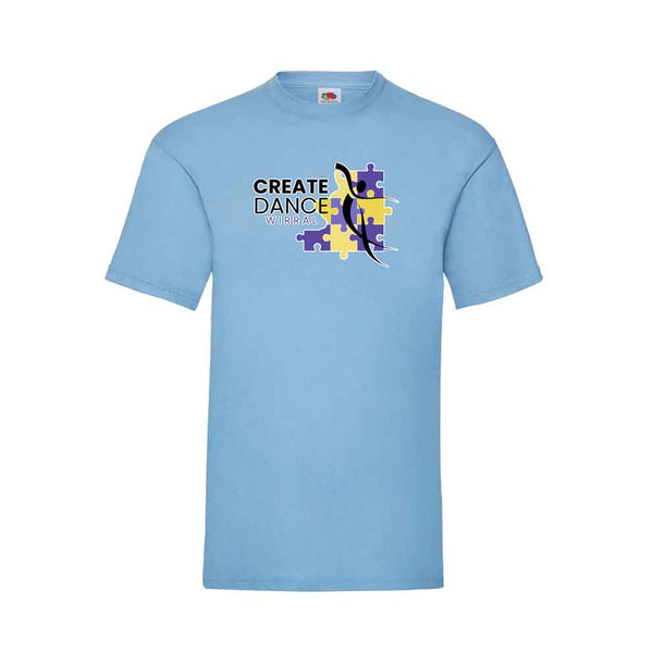 Create Dance Sky Blue Adult Size T Shirt